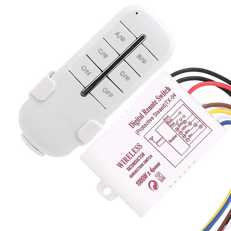 4 Channel RF Remote Control Switch MR704 Wireless Light Switch