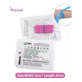MedStar 1 Pz Ligadura Rosa Pink Torniquete Tipo Latex Enfermera Lab