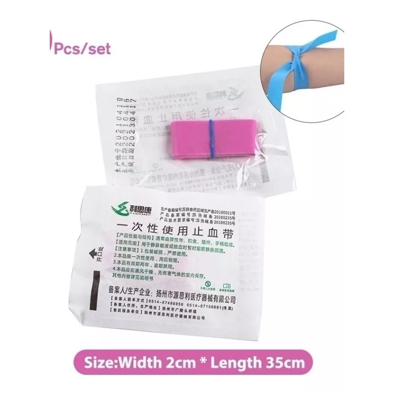 MedStar 1 Pz Ligadura Rosa Pink Torniquete Tipo Latex Enfermera