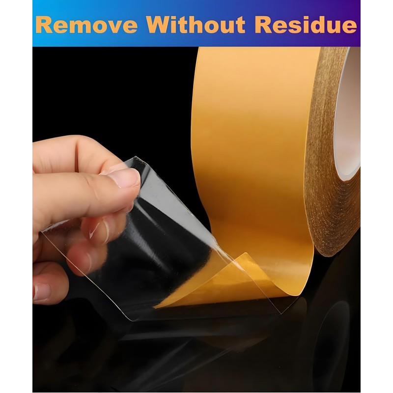Super Thin Double Sided Adhesive Tape 1Inch x 66Feet Transparent