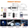 Jushope Car LED Lights, Interior Car Lights with Wireless APP/RF