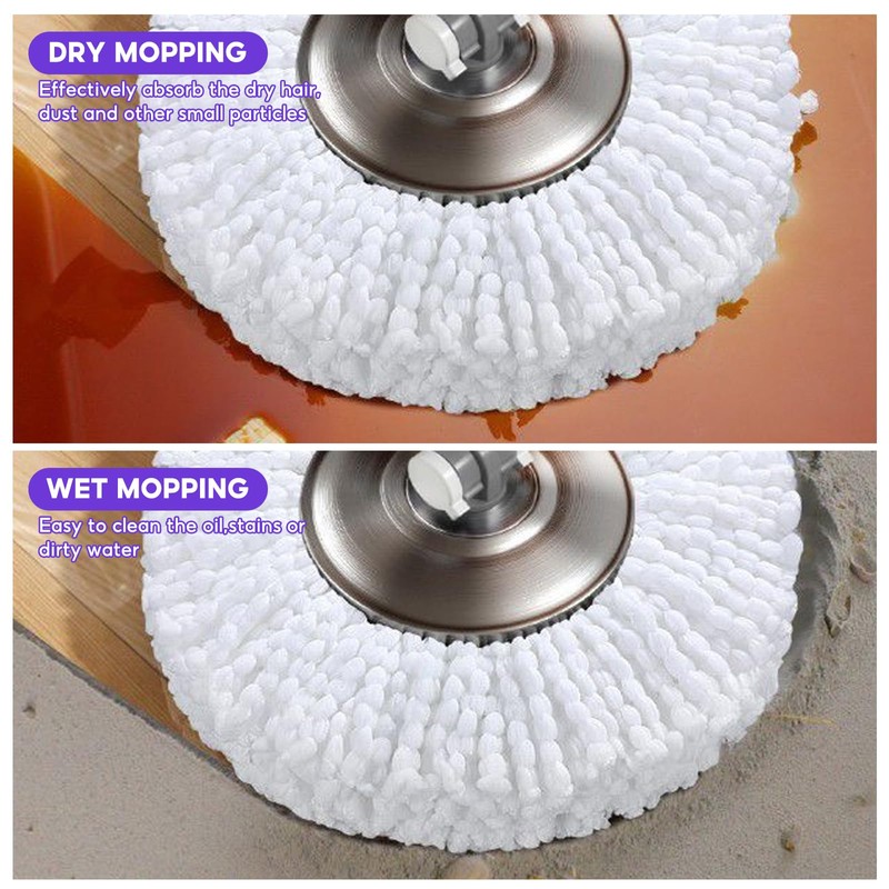 Mop Heads Replacement, 5 Pcs Round Mop Head, Universal Spin