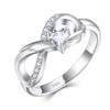 STARCHENIE Infinity Promise Ring 925 Sterling Silver Angel Wings Heart