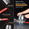 ZECARFA Stainless Steel Vegetable Squeezer, Upgrade Non-Slip Red Silicone Handle,Filling