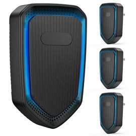 Air Ionizers Plug In Negative Ion Air Purifiers Quiet Air Freshener for Home Bedroom Office Basement - Portable Mini Air Cleaner Odor, Smoke, Dust, Pet Smell (4, Black)