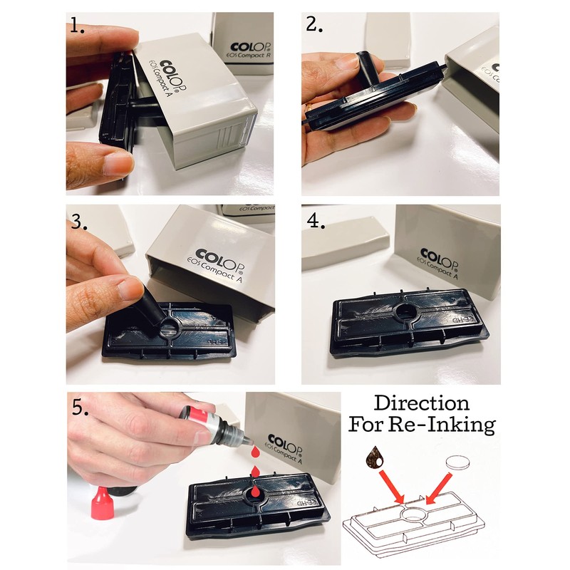 Printtoo Q.C Passed Self Inking Rubber Stamp Pre-Inked Office Stamp-