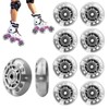 Pack of 8 LED Inline Skate Wheels 72 mm -