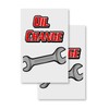 Oil Change (2-Pack) 24" x 36" Vinyl Decals | Sign