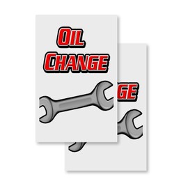 Oil Change (2-Pack) 24" x 36" Vinyl Decals | Sign Insert Peel & Stick Decals Stickers Window Signs