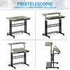 Panta Mobile Standing Desk, Adjustable Rolling Computer Desk with 3