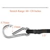 ZHOUBIN 60 Inch Black Bungee Cords with Carabiner Hooks, 2Pcs