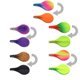 Njord Kalastus Inline Spoon, Trout in Box, UV Active and Self-Luminous 3D Eyes, Continuous Blinker, Trout Bait, Inline Spoon, Inline Pass Spoons, Trout Fishing Set, Magic Spoon (2.8 g, Set of 5)