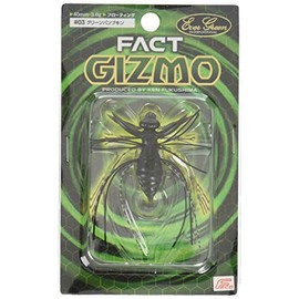 Evergreen #03 Worm Factory Gizmo Lure, 1.6 inches (4 cm), 0.1 oz (3 g), Green Pumpkin