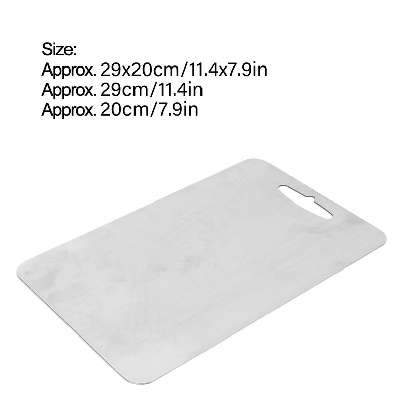 Cutting Board Multifunctional Double‑sided Stainless Steel Chopping Board for Kitchen