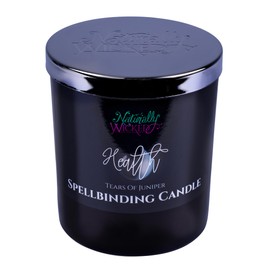 Naturally Wicked Spellbinding Health Candle with Crystal, Wood Wick & Gift Box