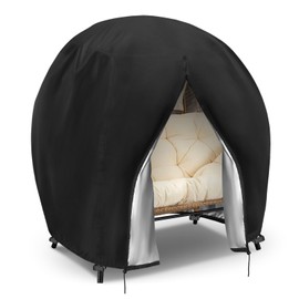 Iptienda Outdoor Egg Chair Cover, 50inch Double Egg Chair Covers Waterproof Heavy Duty with Zipper for Rattan Basket Chairs and Wicker Patio Lounge Chair-50x31x56inch