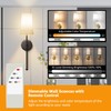 Aipsun 2 Packs Black Battery Operated Wall Sconce, Modern Rechargeable