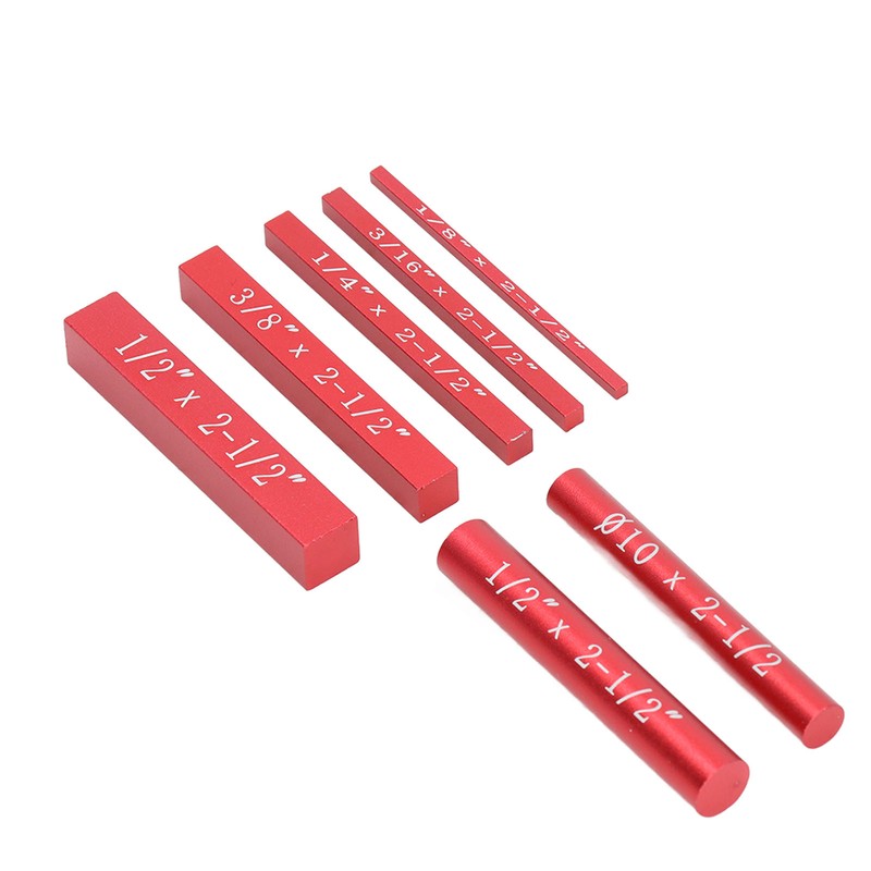 7PCS Setup Blocks Gauge Aluminum Alloy Black Anodized Suface Woodworking