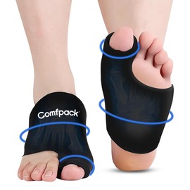 Comfpack Foot Ice Pack Toe Wrap for Bunion, Plantar Fasciitis, Hallux Valgus, Gout, Swelling & Injuries, Hot Cold Compress Therapy Gel Ice Pack for Arthritis, Feet Recovery, 2 Packs