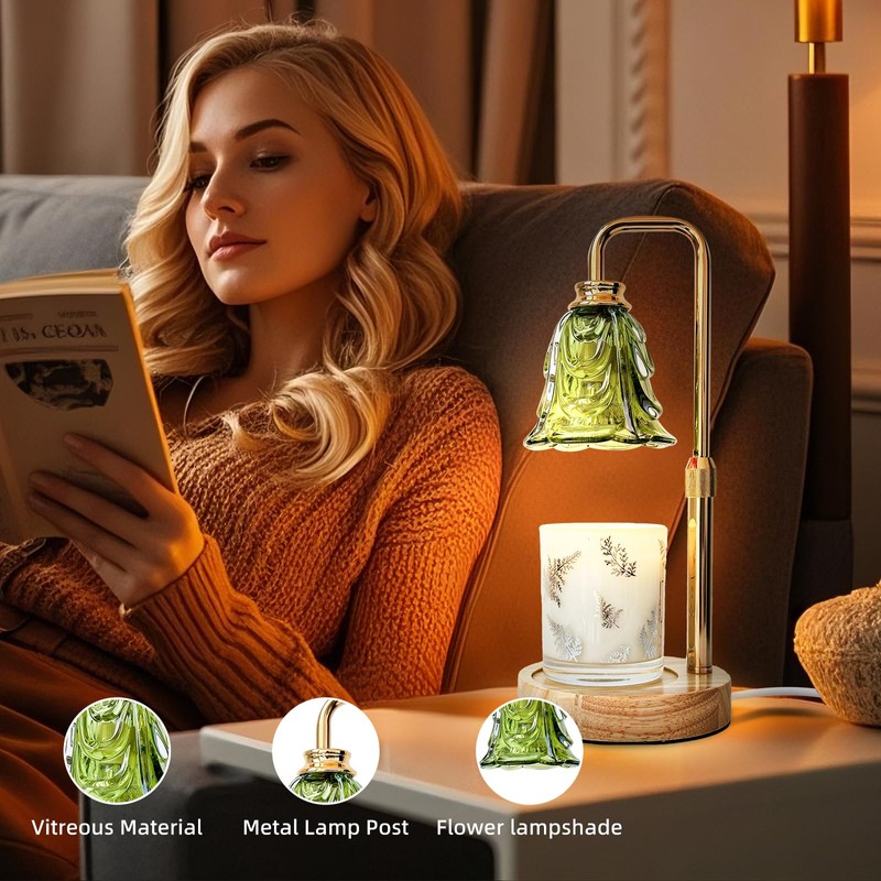 HITDLTSC Candle Warmer Lamp with Timer, Adjustable Height, 3 Replacement