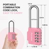 Puroma 1 Pack 2.6 Inch Long Shackle Combination Lock 4