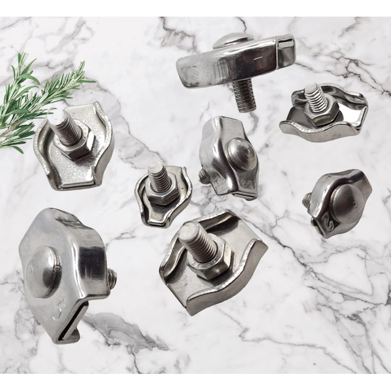 3mm Simplex Wire Clamps Clips Made From Marine Grade Stainless