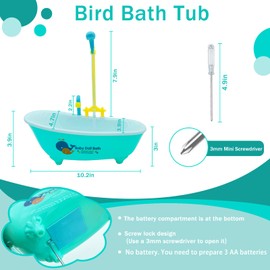 WEIYOONS Pet Bird Bath Parrot Bathtub Bird Shower Box Automatic Bird Bath Indoor for Parakeet Cockatiel Conure Budgie and Pet Birds