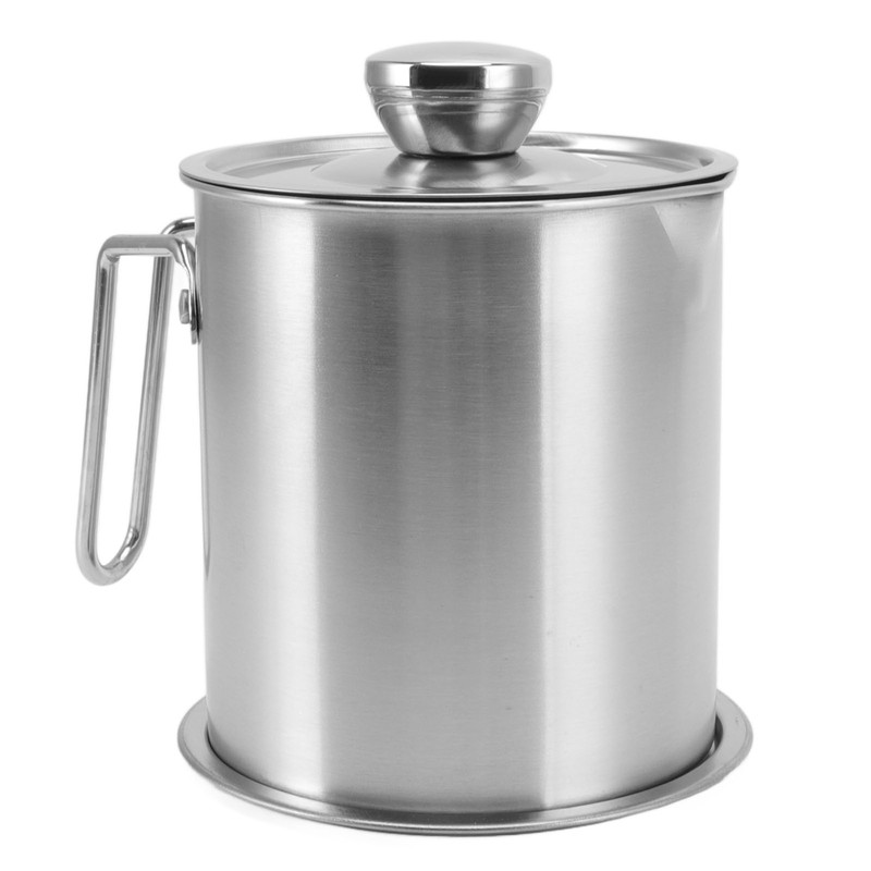 Bacon Grease Container Stainless Steel High Temperature Resistance Oil Strainer