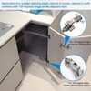 2 Pack 165 Degree Frameless Cabinet Doors Hinges, Clip ON