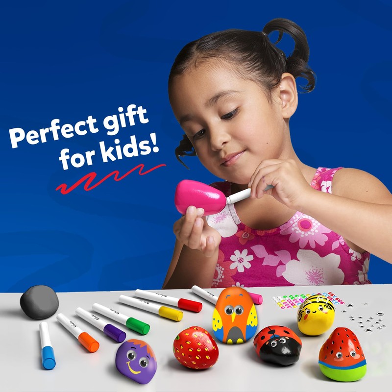 Skillmatics Rock Painting Kit - Mess-Free Art & Craft Activity