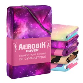 Aerobik | Balance Beam Cover Kids Galaxy 240x10x6 cm | Replacement Washable Cover with U Zip | Compatible with Beam with Removable Cover | Gymnastics Equipment Kids | Original Corner