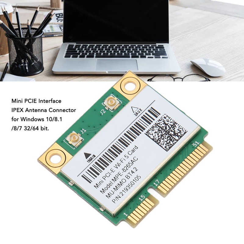MINI PCIE 1200M WiFi Adapter 8265AC 2.4GHz 5GHz Dual Band