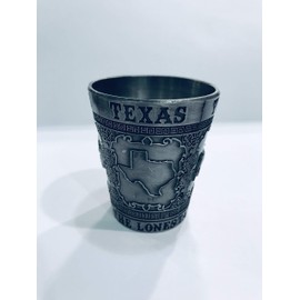 Texas Shot Glass Pewter Design