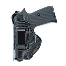 Maxx Carry IWB Leather Gun Holster for Ruger LCP, LCP II .380 ACP | Concealed Carry | Fits S&W Bodyguard 380 | Colt Mustang | Kahr CW380, P380 | Kimber Micro 380, Black, Left Hand Draw