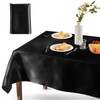 Homiest 1 Pack 60 x 84 Inches Satin Tablecloth Black