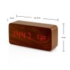 OCT17 Wooden Digital Alarm Clock, Multi-function Smart Alarm Clock, LED