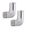 304 Stainless Steel 1" Hose Barb x 3/4" Male NPT