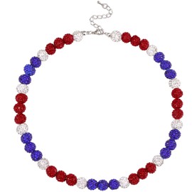 Inspired Bling Baseball Necklace For Athlete Players|Ice Collection Pollyanna Rhinestone Beaded Baseball Necklaces|Sparkle Baseball Drip Accessory Jewelry Team Gifts For Men Women Phil's 22in