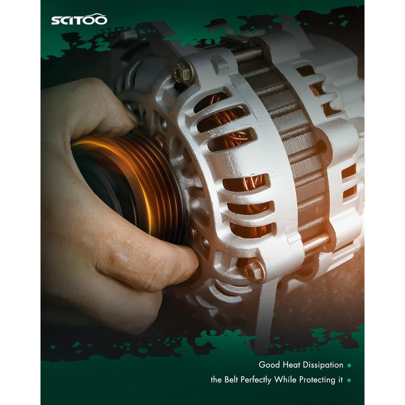 SCITOO Alternator Fit for Toyota for Previa/Estima 2.4L 2000-2006- 12V