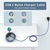 Clolasa USB-C Nylon Charger Charging Cable for Garmin Watch