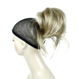 Lydell Adjustable Messy Style Ponytail Hair Extension Synthetic Hair-Piece with Jaw Claw Women Cosplay Wigs Blonde with Highlights