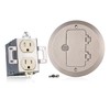 Leviton 15 Amp 1-Gang Floor Box Assembly, Commercial Grade, Tamper-Resistant,