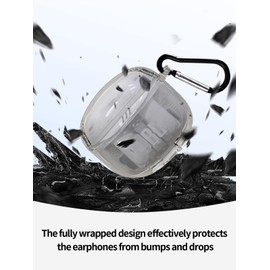 Compatible with JBL Tune Buds 2 True Wireless Earbuds and Adaptive Noise Cancelling,Clear Soft TPU Full Body Shockproof Protective Cover with Lanyard,Clear.