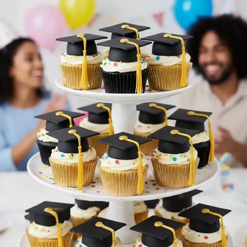 20pz Mini Birrete Sombrero Graduación Con Borla Popcreation