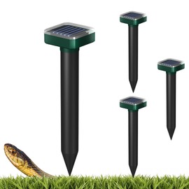 Snake Repellent for Yard & Outdoors - Solar-Powered Sonic Snake Deterrent Devices - Rattlesnake Repellent Waterproof & Pet Safe