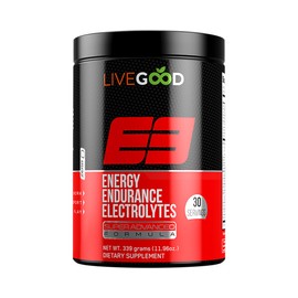 LIVEGOOD™ E3, Energy, Endurance, Electrolytes for Hydration, BCAAs for Muscle Strength Support, 11.96oz.