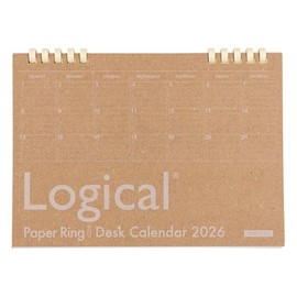 Nakabayashi FSC-MX Desktop Calendar 2026 Paper/A5/Craft COC-CLTP-A502-26S