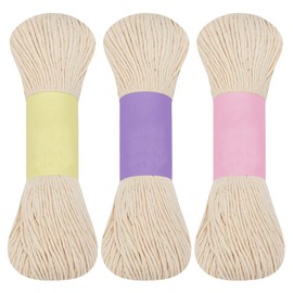 FREEBLOSS 100 m x 3 pieces Sashiko yarn 10/12/14 stranded white cotton embroidery thread, Japanese quilt and embroidery thread, Sashiko set, accessories for sewing