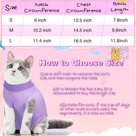 3 Pieces Cat Recovery Suit Kitten Recovery Suit E-Collar Alternative for Cats and Dogs Abdominal Skin Anti Licking Pajama Suit (Medium, Solid Pattern)
