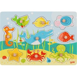 goki 57396 Puzzle Underwater World II Wooden 9 Pieces